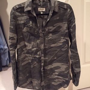 Express camo button up shirt